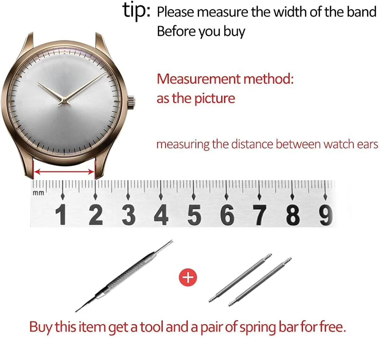 Watchband stainless steel strap bracelet universal 16/18/20/22 mm replacement strap