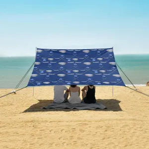 Watercolor Hockey Stick Puck Beach Camping Tent Sun Shelter for Whole Family, Beach Shade Canopy with UPF50  UV Protection,Easy Set Up and Carry,Outdoor Shade for Trips, Fishing, Backyard Fun P