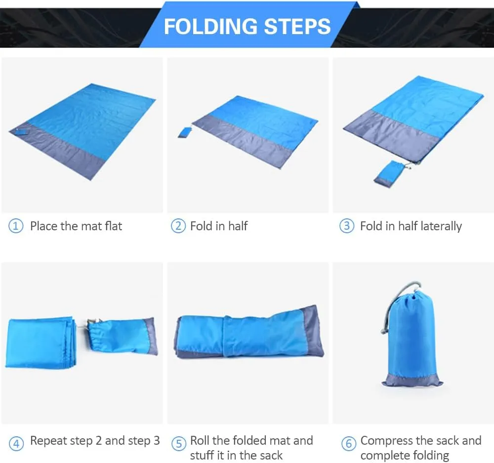 Waterproof Beach Blanket Outdoor Portable Picnic Mat Camping Ground Mat Mattress