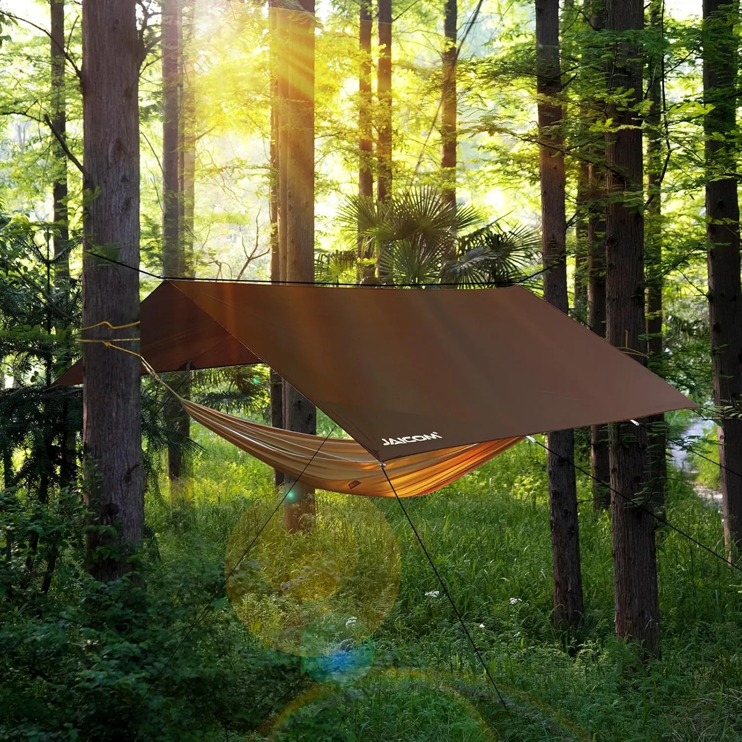 Waterproof Camping Tarp - 10X16.4ft Hammock Rain Fly, Ultralight & Portable & UV Protection Backpacking Tarp, Multifunctional for Outdoor Adventure, Hiking, Tent, Hammock