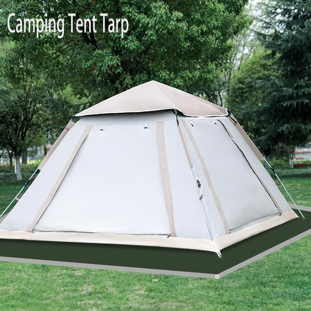 Waterproof Camping Tarp, Camping Tent Tarps, Hiking Tarp, Sun Tarp, Ground Tarp, Portable Travel Lightweight Ground Sheet Mat (2.4x2.4m(94.4x94.4in))