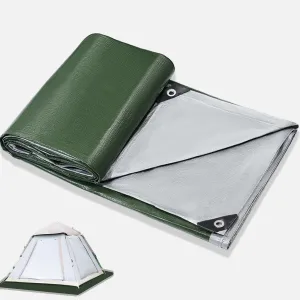 Waterproof Camping Tarp, Camping Tent Tarps, Hiking Tarp, Sun Tarp, Ground Tarp, Portable Travel Lightweight Ground Sheet Mat (2.4x2.4m(94.4x94.4in))