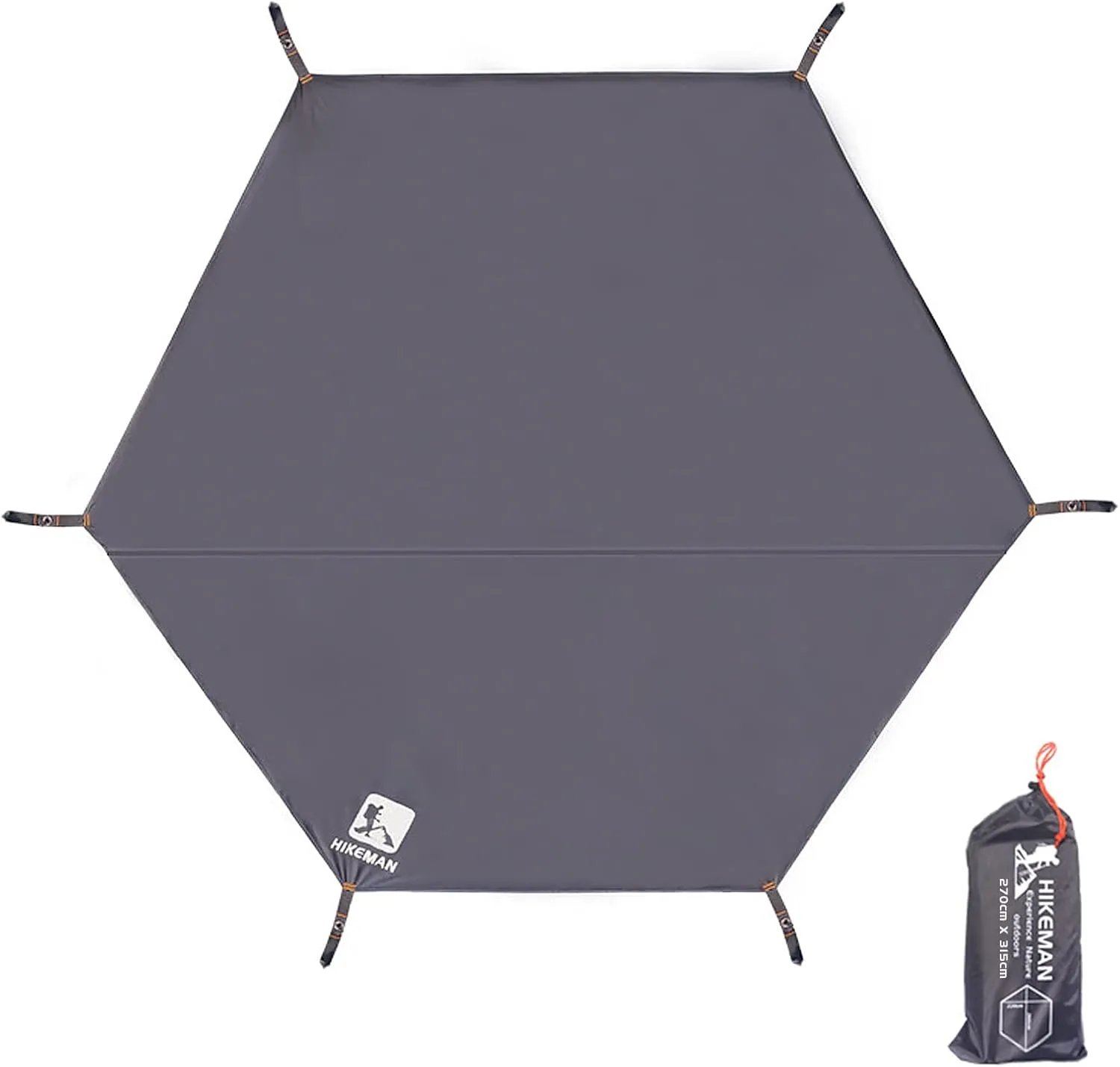 Waterproof Camping Tarp Thicken Picnic Mat Durable Beach Pad Hexagonal Tent Mat Multifunctional Tent Footprint Sun Canopy Ground Sheet for Hiking Traveling Backpacking NTBL