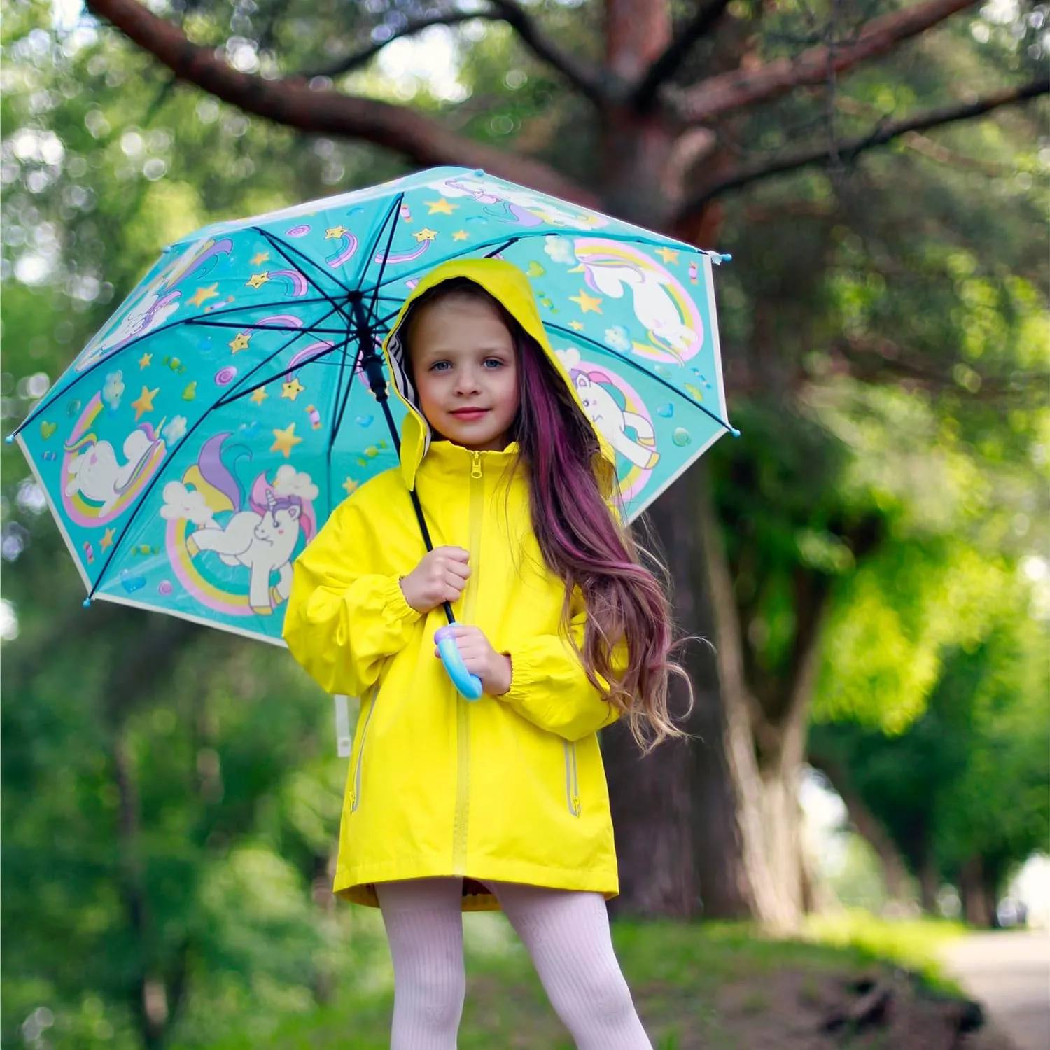Waterproof Hooded Jacket for Boys Girls,Kids Raincoats Outdoor Windbreaker Dinosaur Rain Jacket