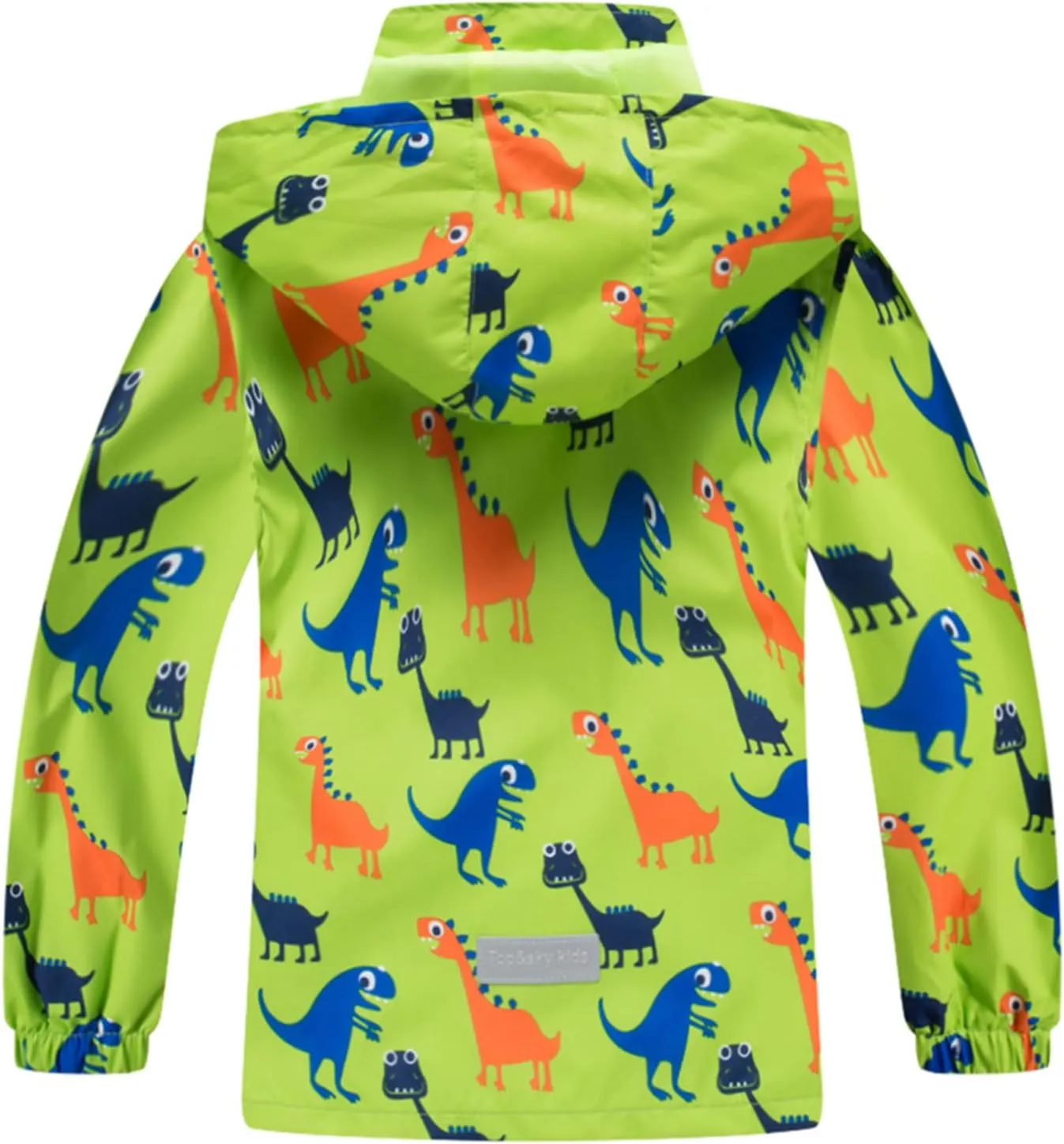 Waterproof Hooded Jacket for Boys Girls,Kids Raincoats Outdoor Windbreaker Dinosaur Rain Jacket