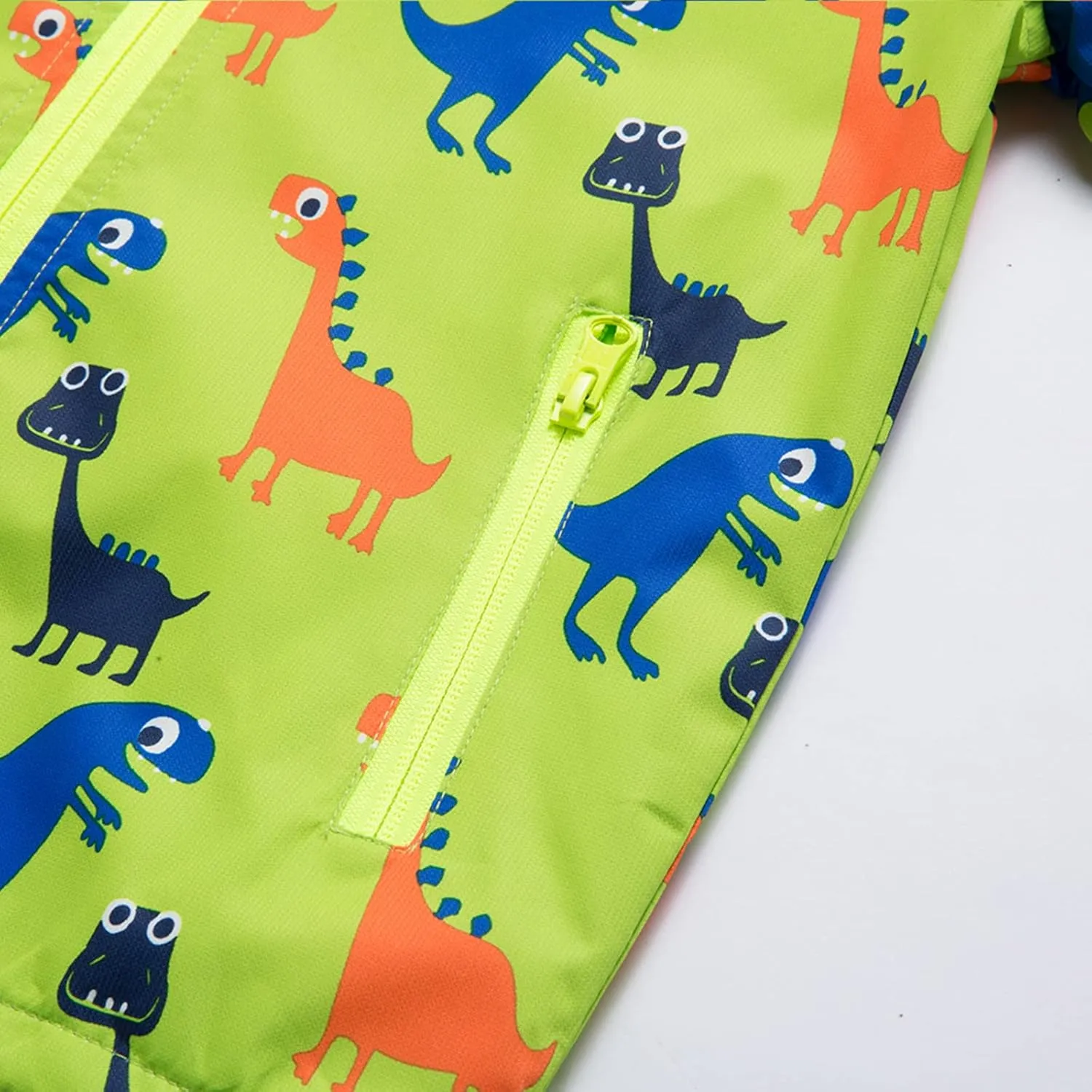 Waterproof Hooded Jacket for Boys Girls,Kids Raincoats Outdoor Windbreaker Dinosaur Rain Jacket