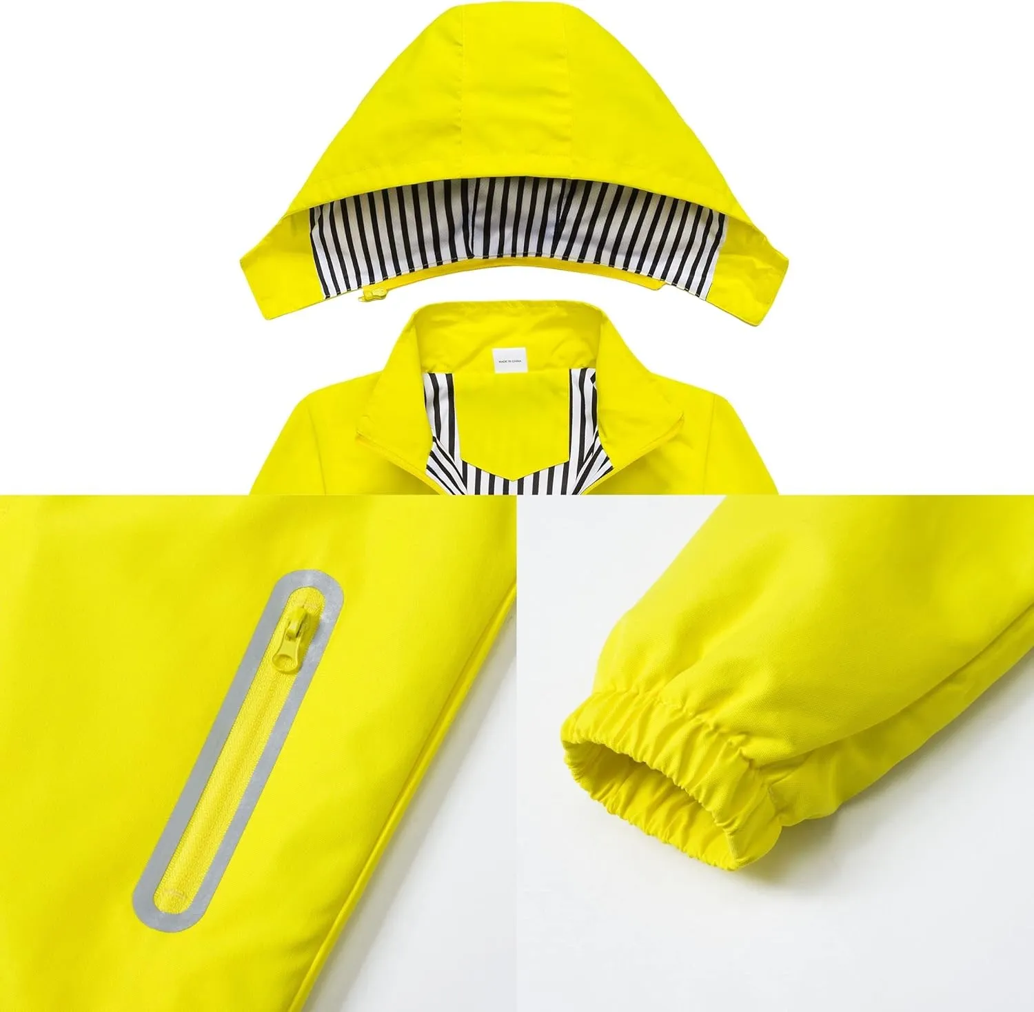 Waterproof Hooded Jacket for Boys Girls,Kids Raincoats Outdoor Windbreaker Dinosaur Rain Jacket