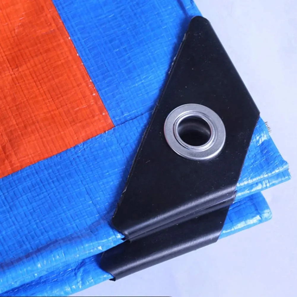 Waterproof Lightweight Tarpaulin Cover Ground Sheet Cover Heavy Duty Tarp Camping Sheet with Eyelets, for Canopy Tent Garden Pool Truck,Blue,1x2m (Blue 1x2m)