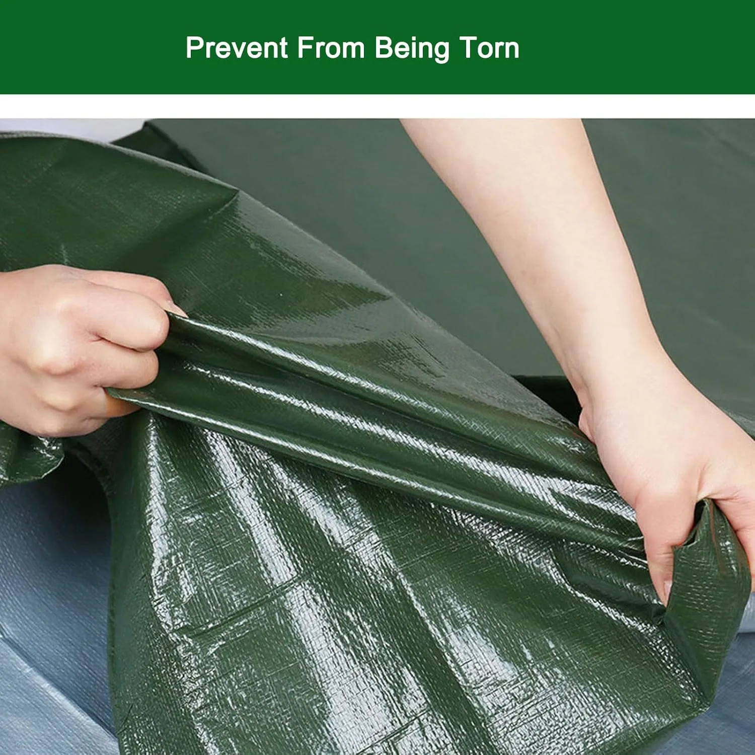 Waterproof Tarp 29.53x36.09ft, Heavy Duty PE Reversible Coated, 0.2mm Thick Tarpaulin with Grommets, UV Resistant, Green/Silver Tarp, for Canopy Tent, Boat, RV or Pool Cover
