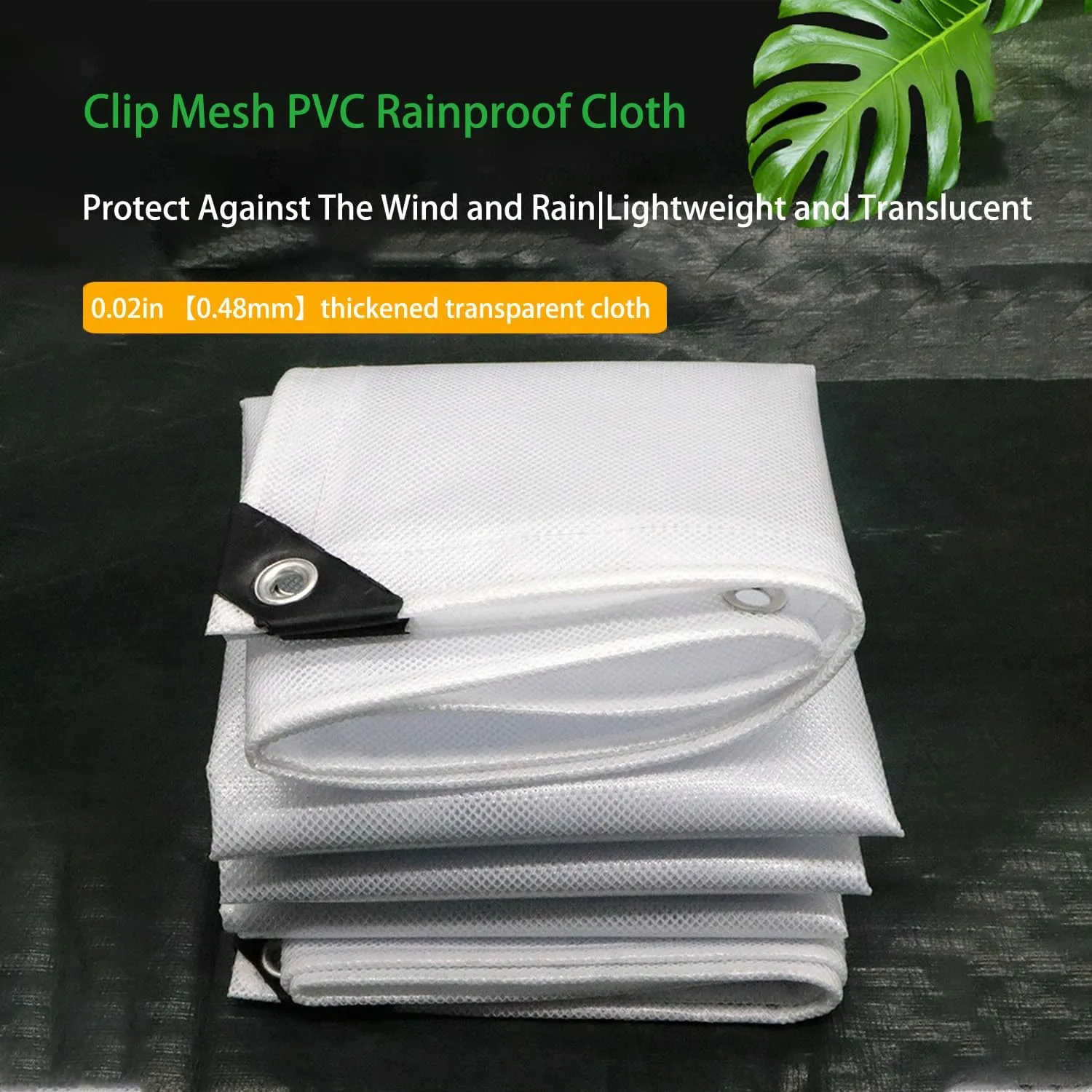 Waterproof Tarp Tent Cover Plastic Tarp for Under Tent Multi Purpose Protective Cover Durable Waterproof Weather Proof Rip and Tear Resistant 2.46ft x 6.56ft White