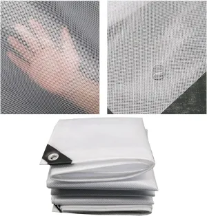Waterproof Tarp Tent Cover Plastic Tarp Waterproof for Under Tent Multi Purpose Protective Cover Durable Waterproof Weather Proof Rip and Tear Resistant 6.56ft x 9.84ft White