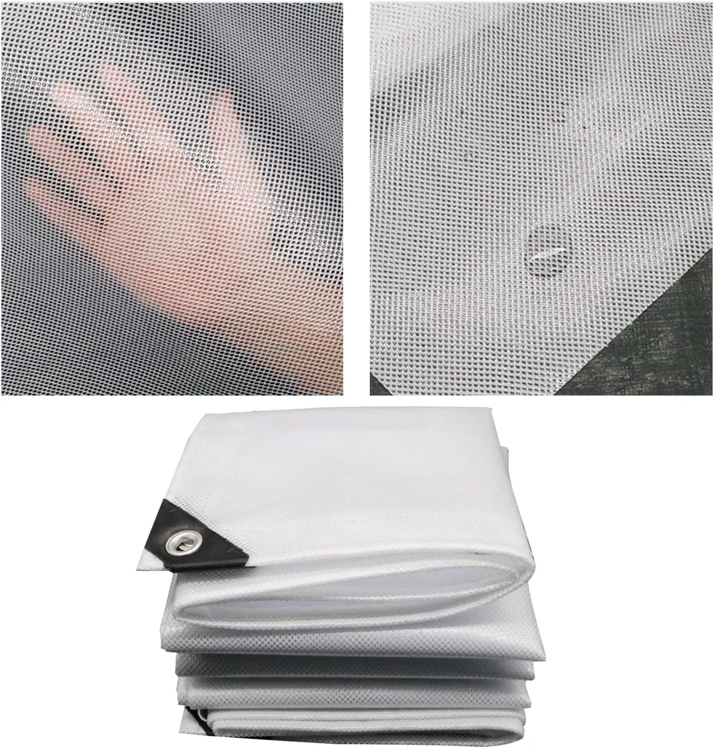 Waterproof Tarp Tent Cover Plastic Tarp Waterproof for Under Tent Multi Purpose Protective Cover Durable Waterproof Weather Proof Rip and Tear Resistant 6.56ft x 9.84ft White
