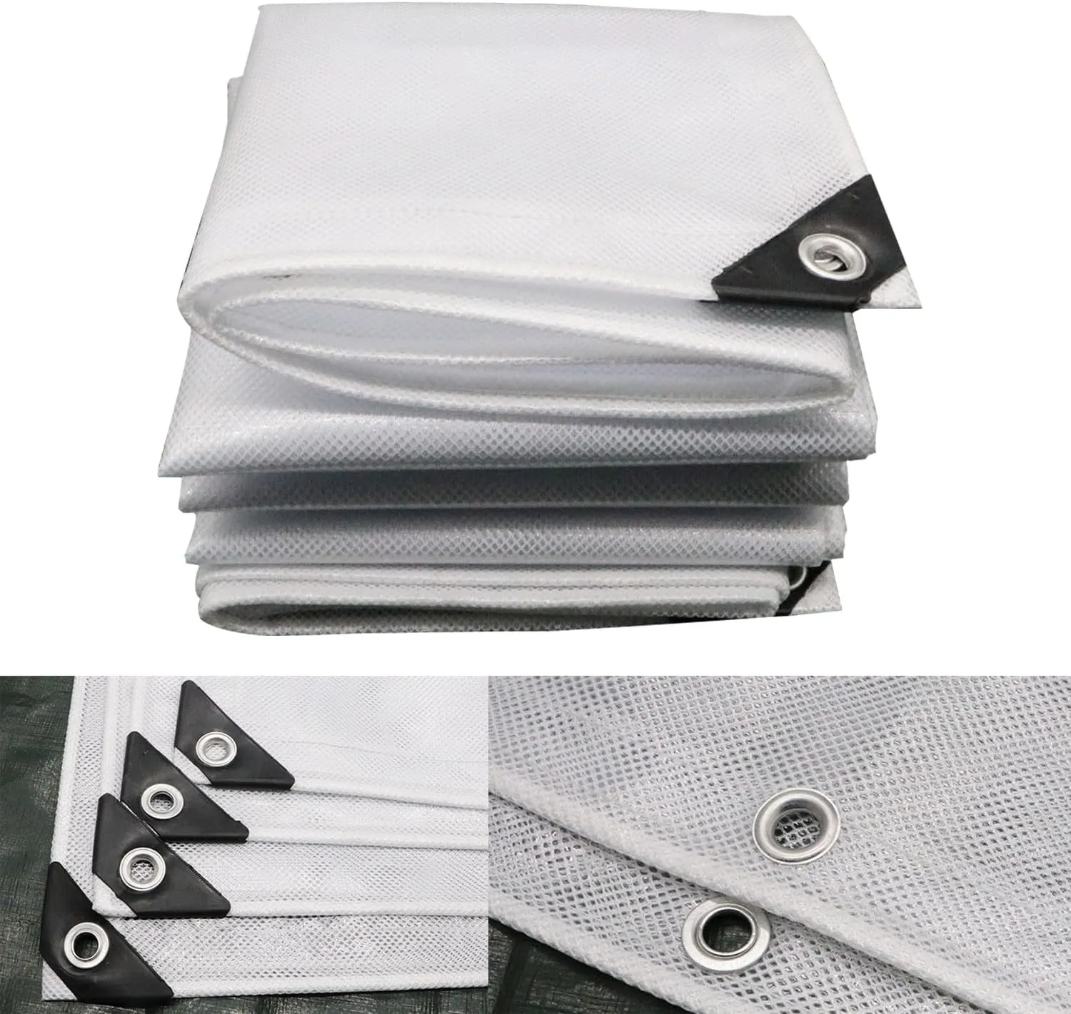 Waterproof Tarp Tent Cover Tarp for Under Tent Multi Purpose Protective Cover Durable Waterproof Weather Proof Rip and Tear Resistant 6.56ft x 9.84ft White