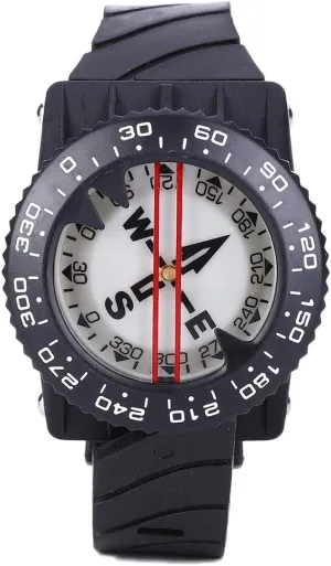 Waterproof Wrist Compass Underwater Aquatics Scuba Diving Compass for Divers Made of ABS Material with Opaque Dial Design and Unique Card Stabilization System for