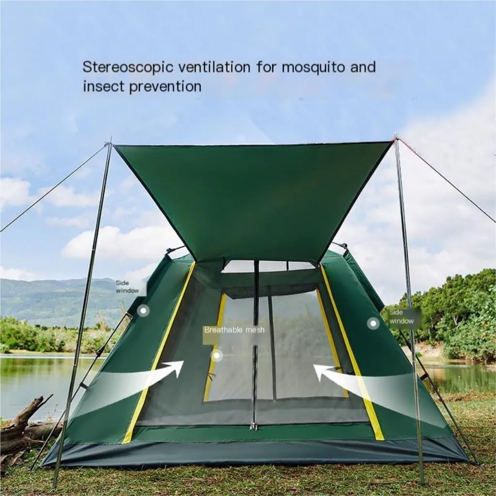 Weatherproof Tents Outdoor Camping Portable Tent Picnic Park Fully Automatic Double-Layer Tent Windproof and Rainproof Tent Camping and Hiking Tents