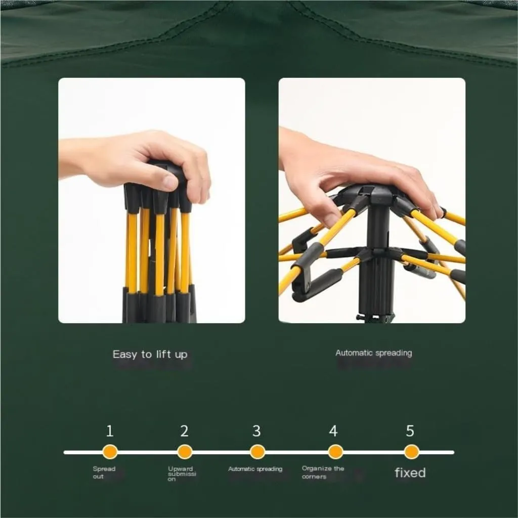 Weatherproof Tents Outdoor Camping Portable Tent Picnic Park Fully Automatic Double-Layer Tent Windproof and Rainproof Tent Camping and Hiking Tents