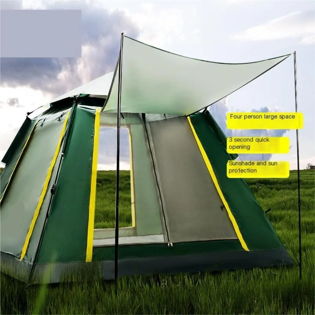 Weatherproof Tents Outdoor Camping Portable Tent Picnic Park Fully Automatic Double-Layer Tent Windproof and Rainproof Tent Camping and Hiking Tents