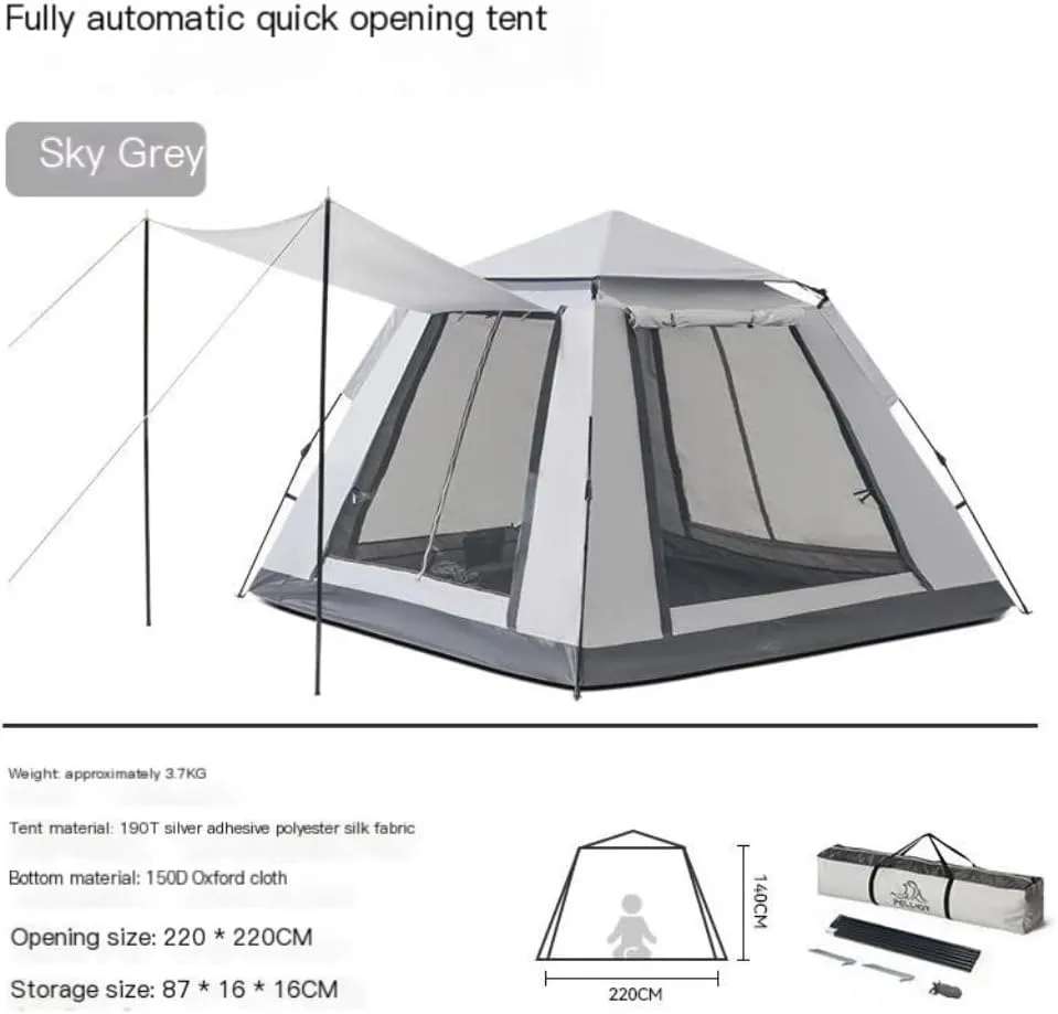Weatherproof Tents Outdoor Camping Portable Tent Picnic Park Fully Automatic Double-Layer Tent Windproof and Rainproof Tent Camping and Hiking Tents