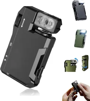 Wibem G5 Flashlight, G5 Premium Pocket-Sized Mini Flashlight, G5 EDC Light 400 Lumens, Priormer Mini Flashlights, Magnetic Clip, with 180 Degree Swivel Head, Great for Gear Bag, Repair (Black)