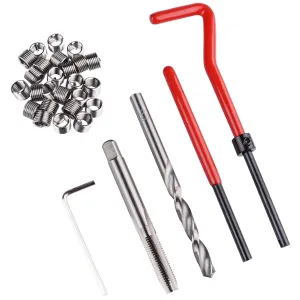 Wolfride 30PCS Helicoil Kit - M6 x 1mm Thread Repair Kit with M6 Helicoil Inserts