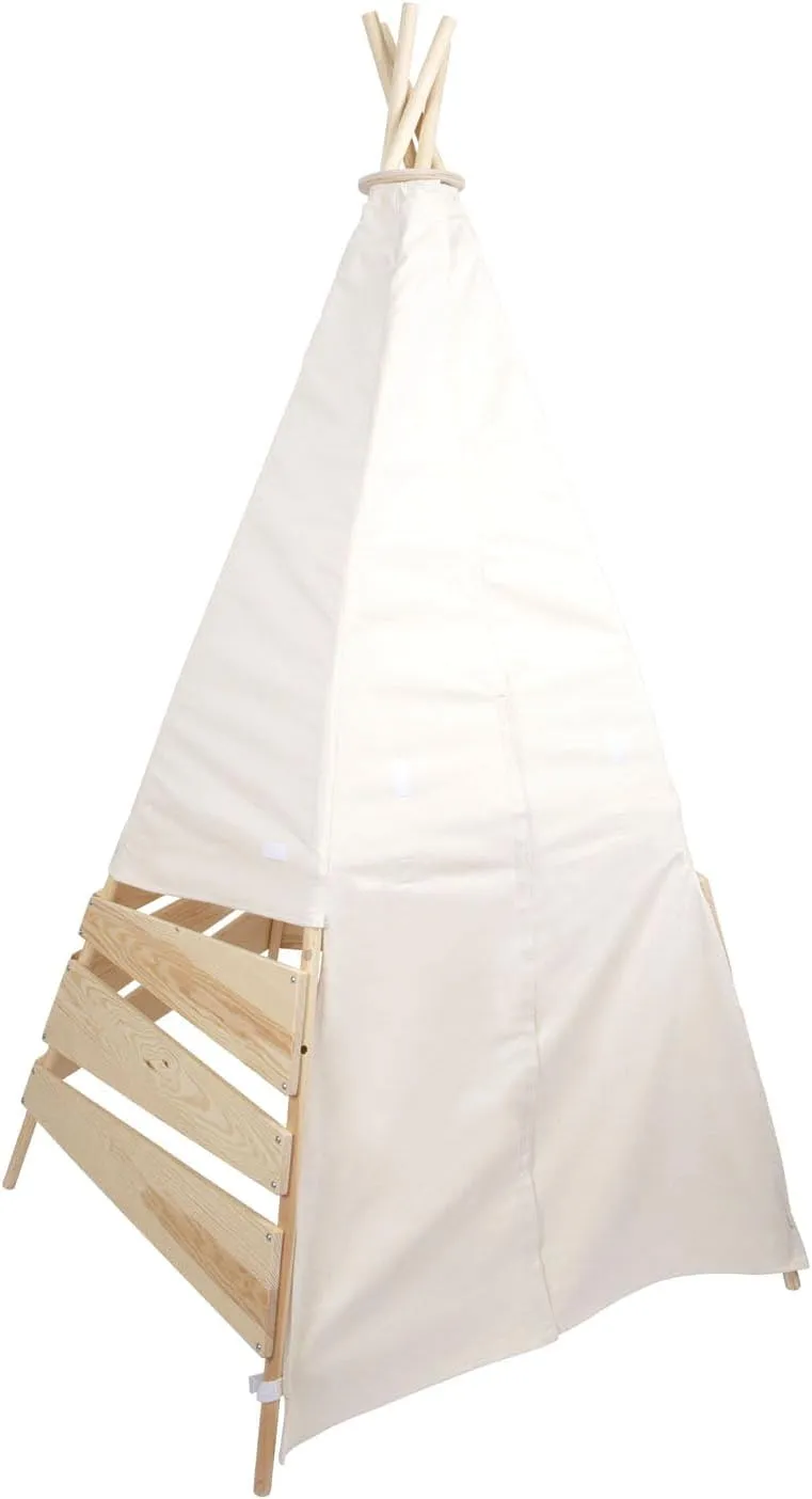 Wooden and Fabric Tent, Spacious Garden Tent, Ages 2 and Up, 12405