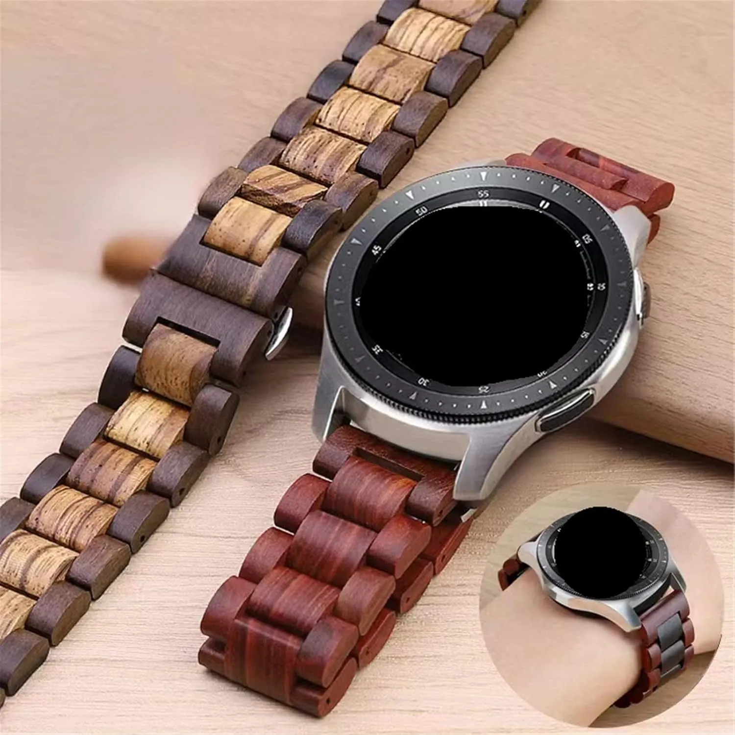 Wooden Watch Band 20mm 22mm Men Women Universal Wooden Watch Band For Quartz Or Smart Watch Replacement Band Watch Accessories