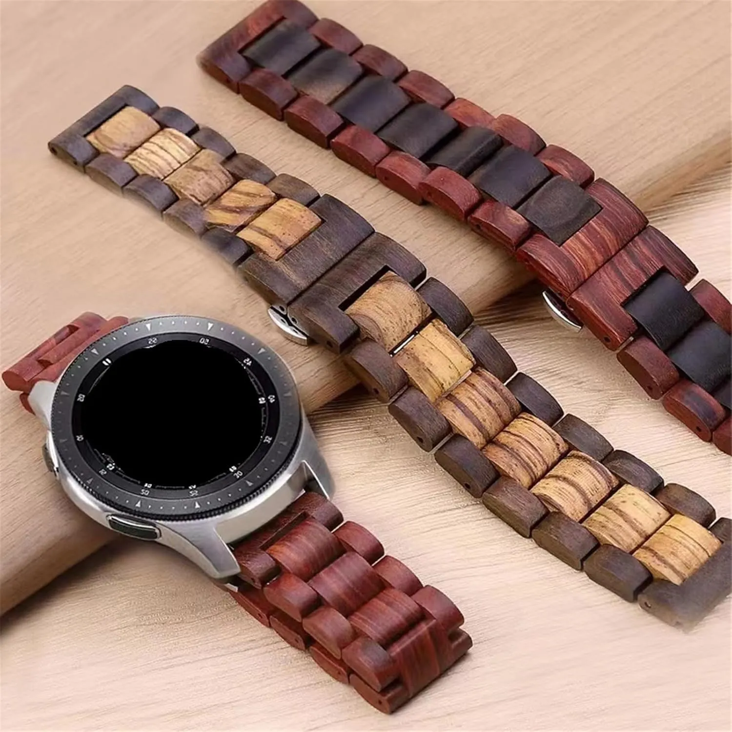 Wooden Watch Band 20mm 22mm Men Women Universal Wooden Watch Band For Quartz Or Smart Watch Replacement Band Watch Accessories