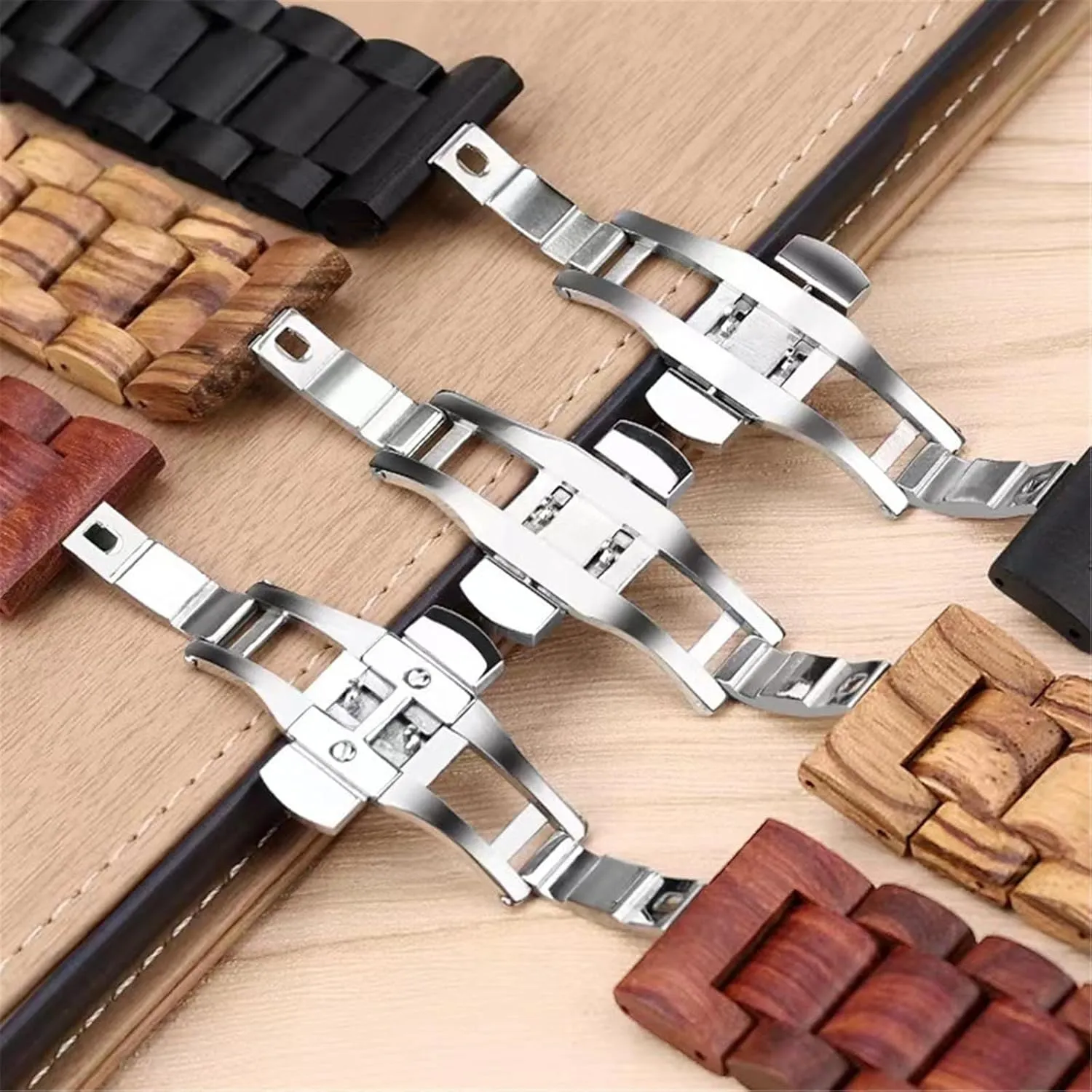 Wooden Watch Band 20mm 22mm Men Women Universal Wooden Watch Band For Quartz Or Smart Watch Replacement Band Watch Accessories