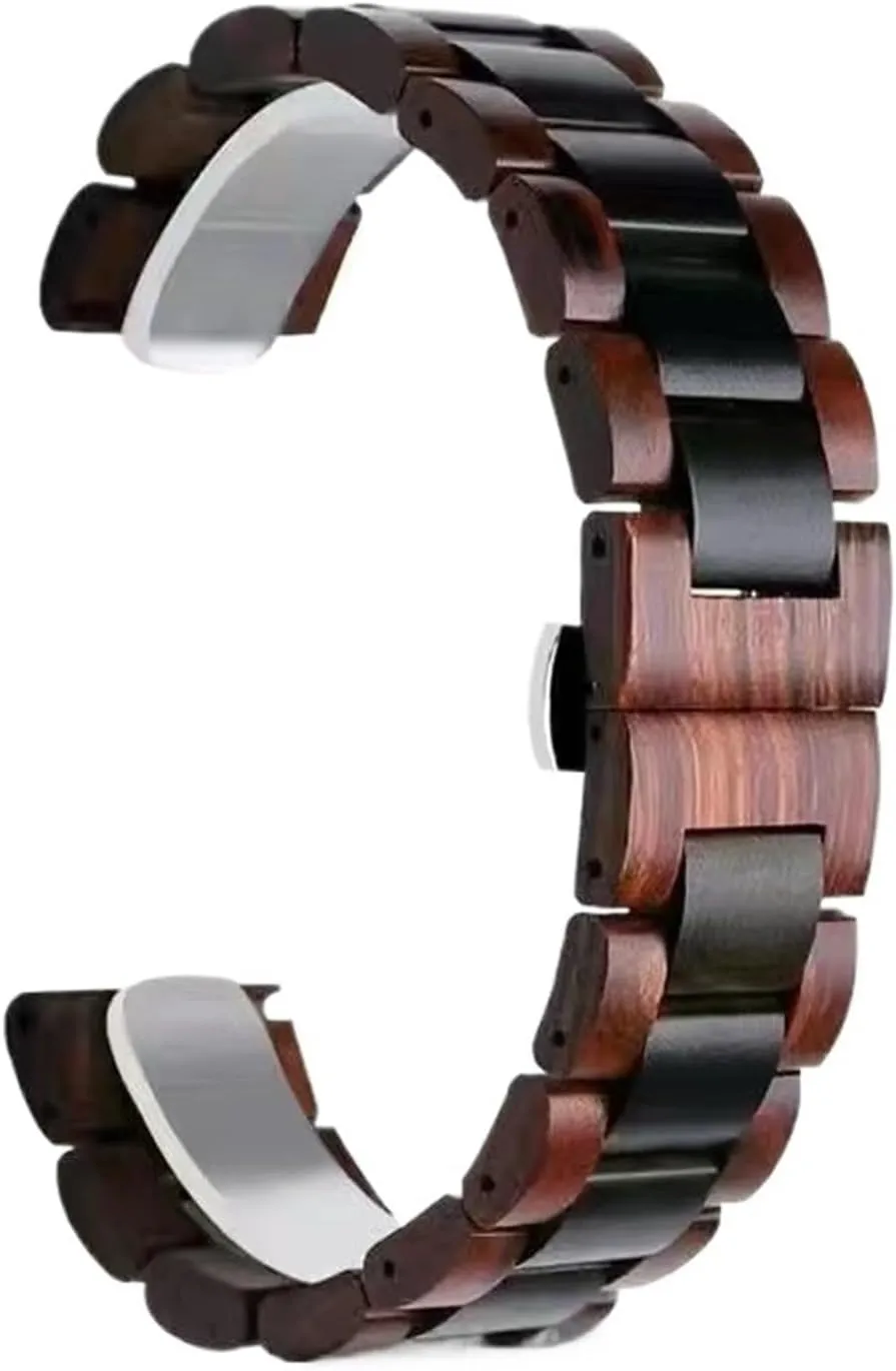 Wooden Watch Band 20mm 22mm Men Women Universal Wooden Watch Band For Quartz Or Smart Watch Replacement Band Watch Accessories