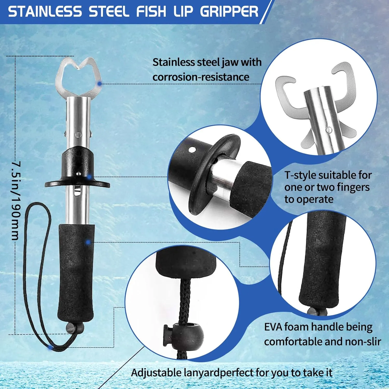 XBLACK Fishing Tool Kit Fishing Pliers Fish Gripper Fishing Scale Fish Grip Tools Set Saltwater Resistant Fishing Gear