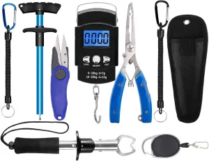 XBLACK Fishing Tool Kit Fishing Pliers Fish Gripper Fishing Scale Fish Grip Tools Set Saltwater Resistant Fishing Gear