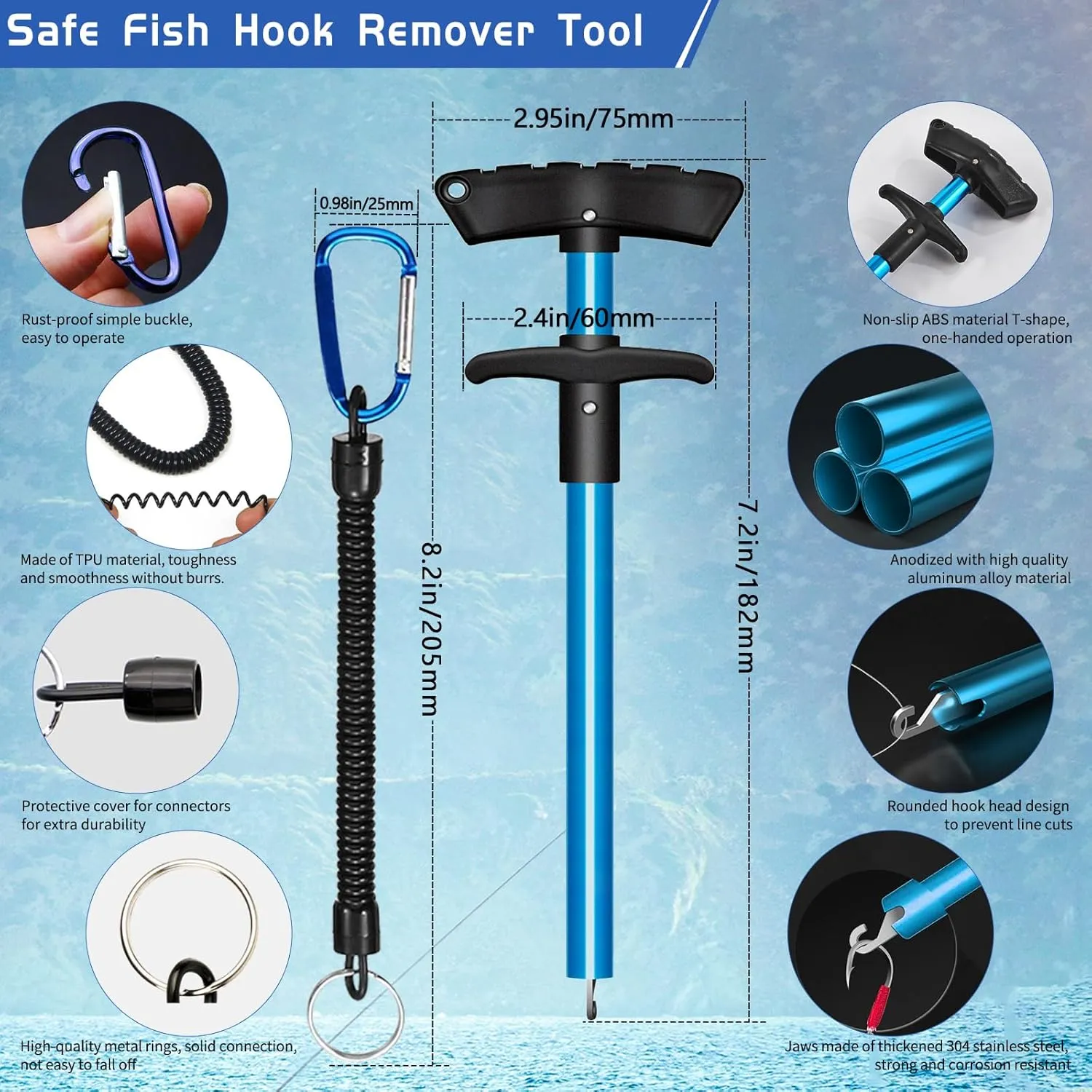 XBLACK Fishing Tool Kit Fishing Pliers Fish Gripper Fishing Scale Fish Grip Tools Set Saltwater Resistant Fishing Gear