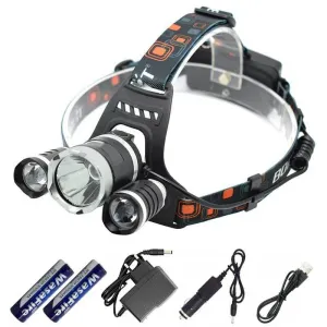XM-L T6 Q5 10000LM Headlight 4-Mode Headlamp High Power Head Torch Hunting Camping Forehead Lamp Flashlight 18650 Battery Light