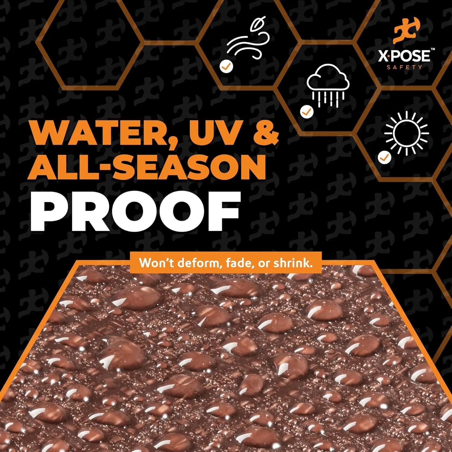 Xpose Safety 20 Mil Ultra Heavy Duty Tarp - 8' x 10' Brown/White Reversible Waterproof Tarp for Camping, Tent, Roof Cover, Shade, Truck Bed