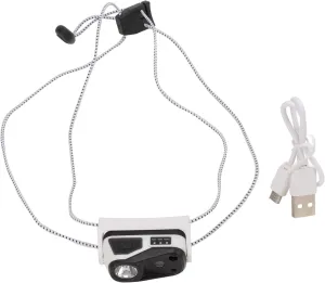 XPSSJMU LED Headlamp USB Charging Mini Head Light IPX5 Waterproof Motion Sensor for Hardhat Camping Running Hiking