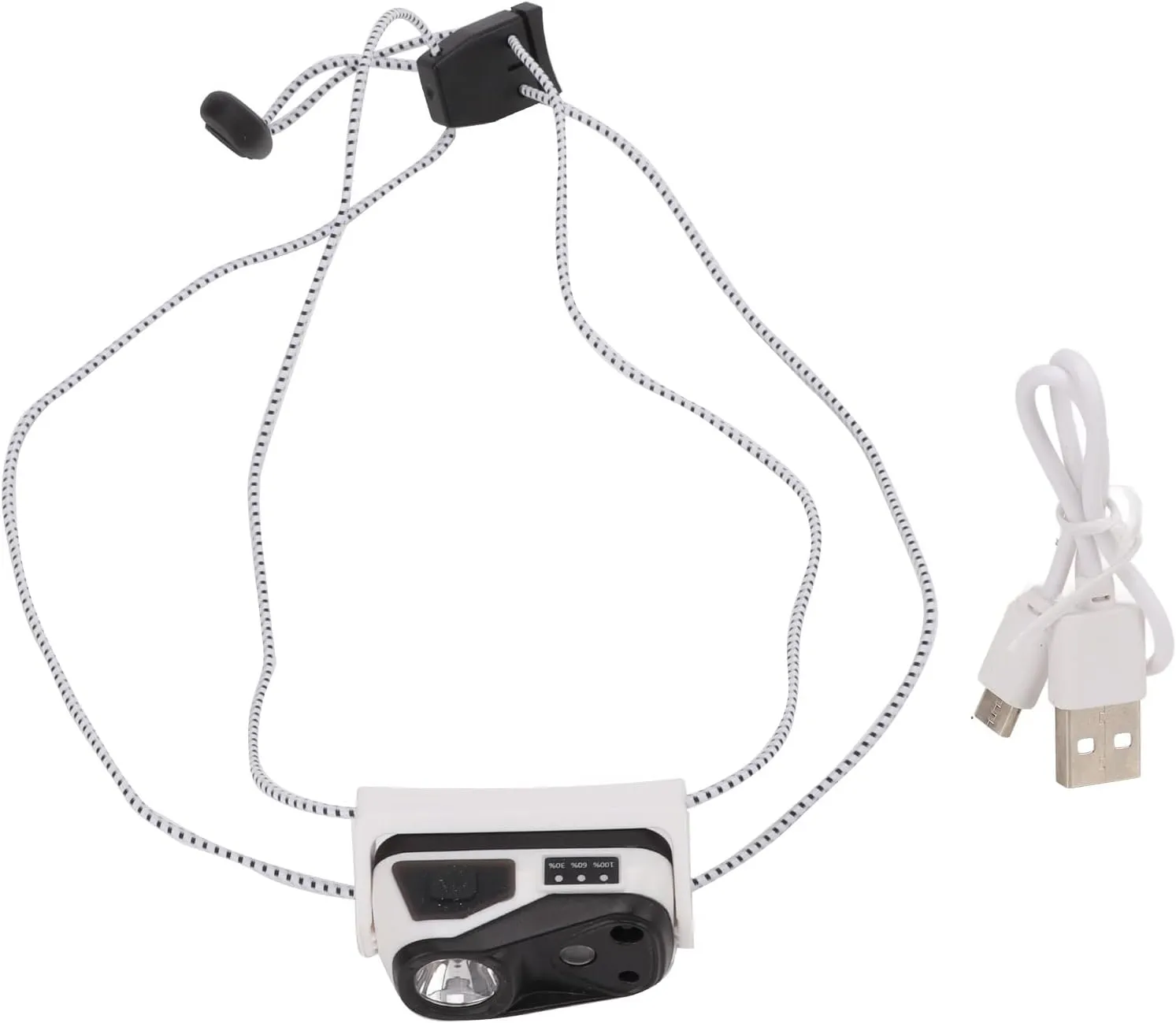 XPSSJMU LED Headlamp USB Charging Mini Head Light IPX5 Waterproof Motion Sensor for Hardhat Camping Running Hiking