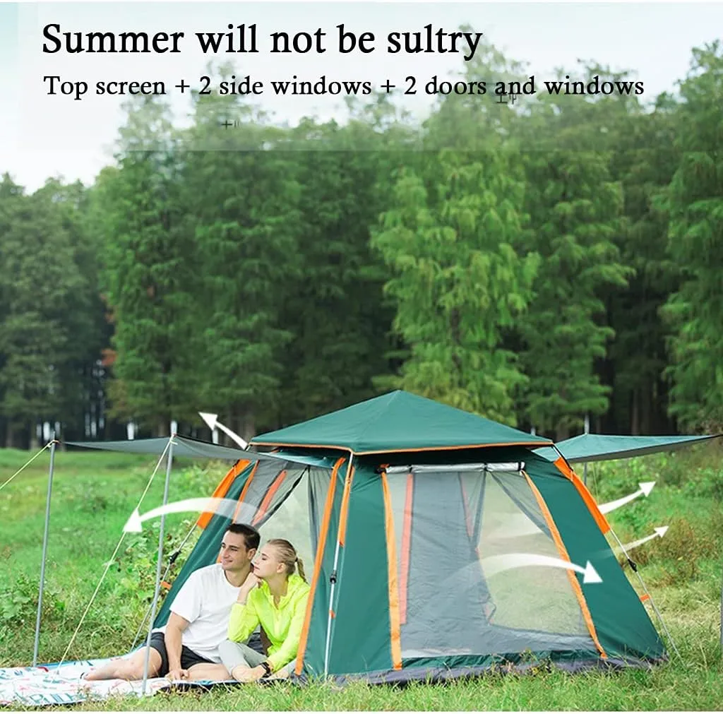 YXCKG Family Camping Tent, Tents with Top Rainfly Camping Tents & Shelters, Portable and Durable Outdoor Tent, Good for Family Trip, Hiking, Picnic and Party (Color : Blue)