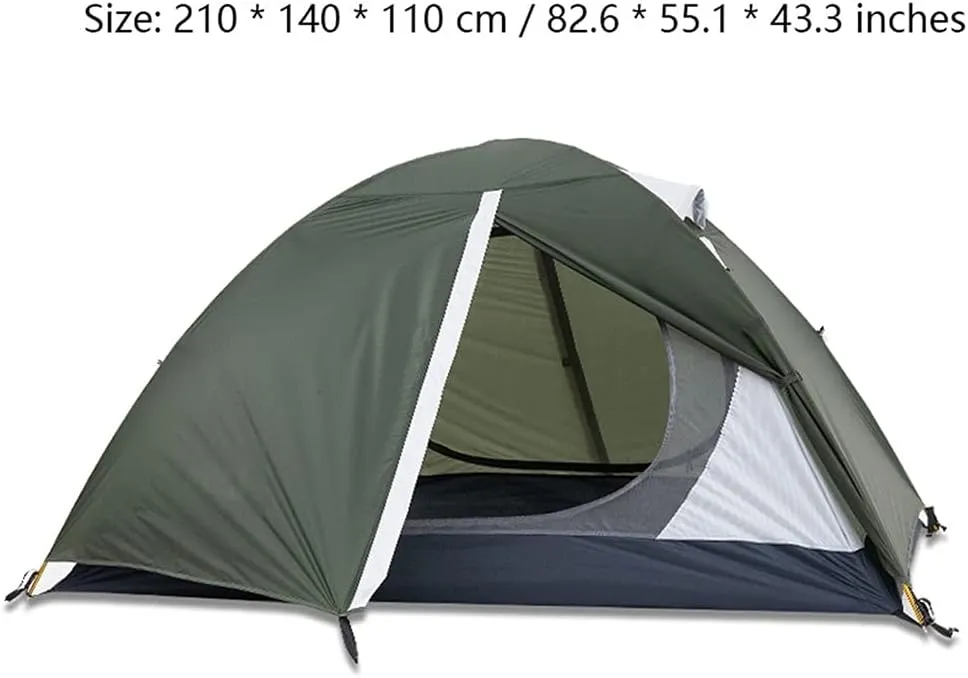 YYDS Tents for Camping Windproof Waterproof Camping Tent Ultralight Folding Beach Tent Double Layer Awning Tent Park Outing Double Camping Tents (Color : Dark Green)
