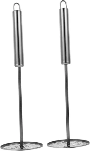 Zerodeko Mashed Potatoes Tool 2pcs Potato Ricer Food Masher Tool Baby Sturdy Stainless Steel for Restaurant Comfortable to Hold