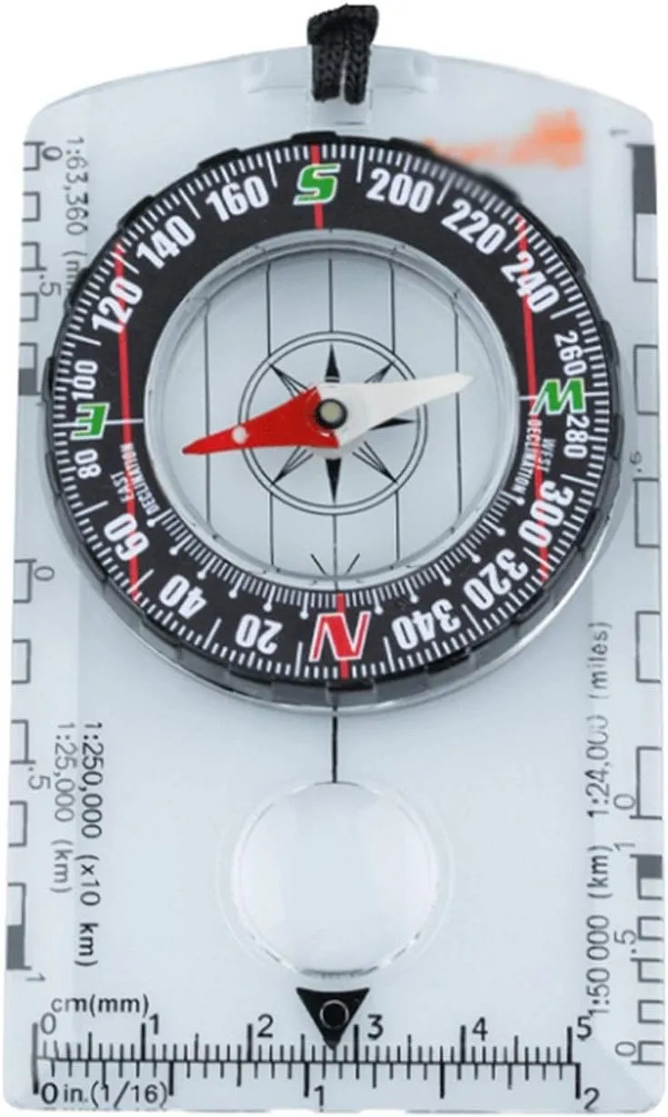 Zhong Multifunctional Map Compass, North Needle, Orienteering Professional High-Precision Portable Sports Map Scale