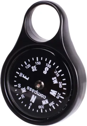 Zinc Alloy Buckle Compass Mountaineering Outdoor Survival Camping Hiking Hook Buckle Portable Compass for Outdoor Use