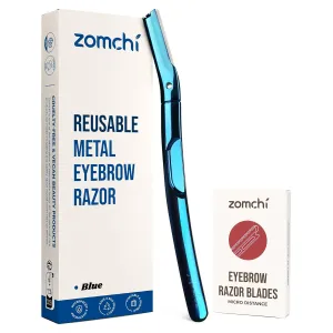 ZOMCHI Blue Dermaplaning Razor and 10pcs Micro Blade Refills